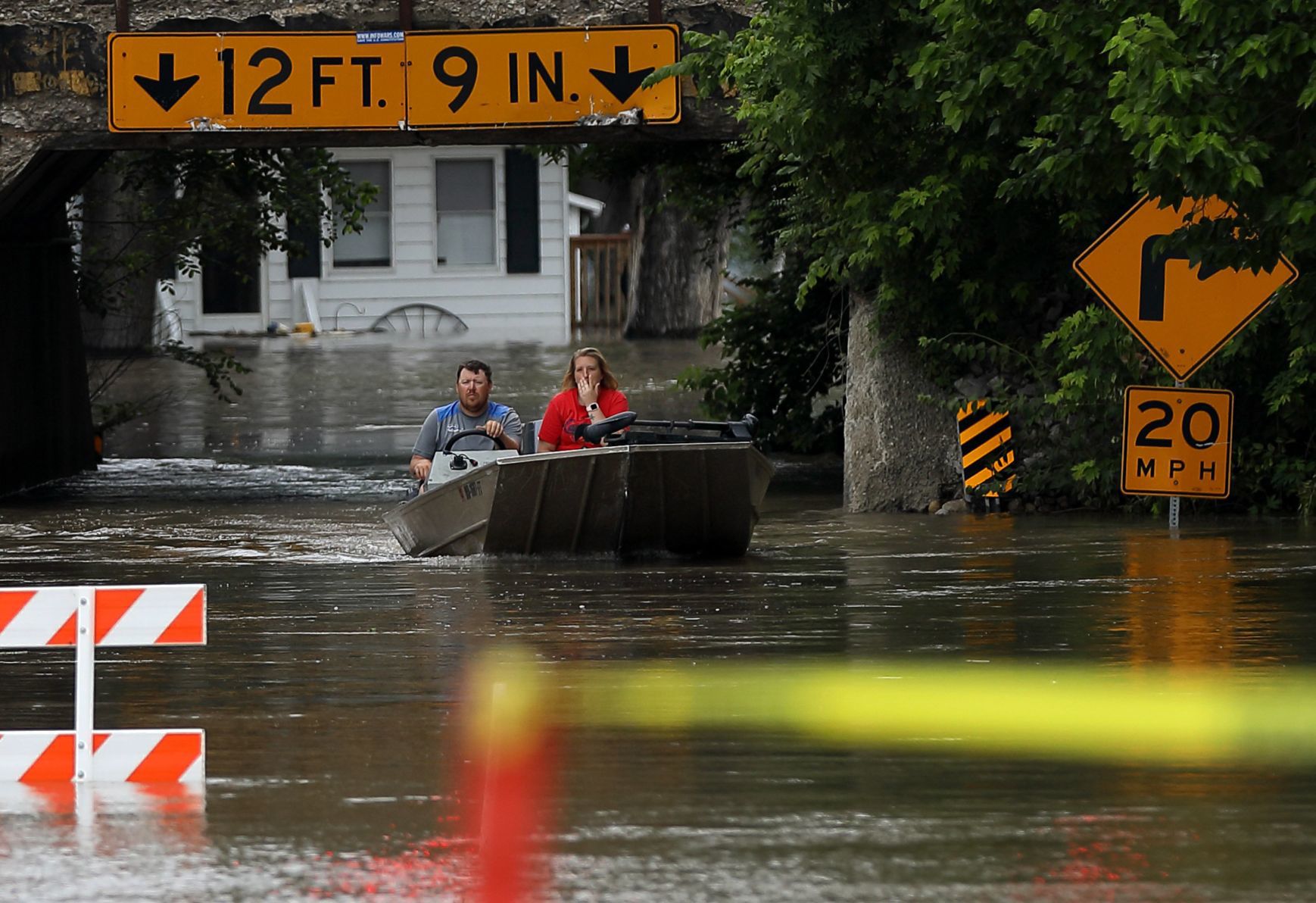 Mississippi River floodwater crests around St. Louis